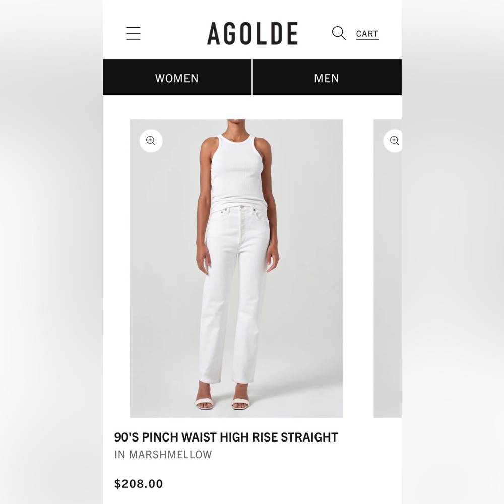 Agolde White Jeans